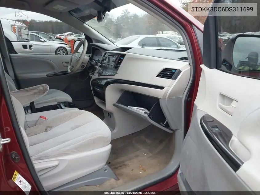 5TDKK3DC6DS311699 2013 Toyota Sienna Le V6 8 Passenger