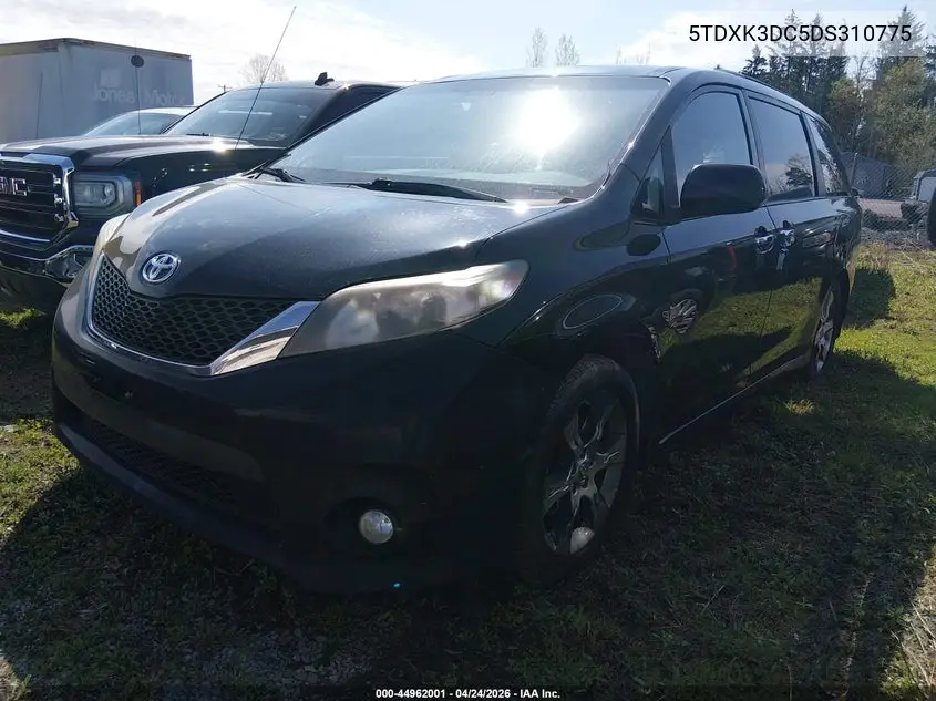 5TDXK3DC5DS310775 2013 Toyota Sienna Se 8 Passenger
