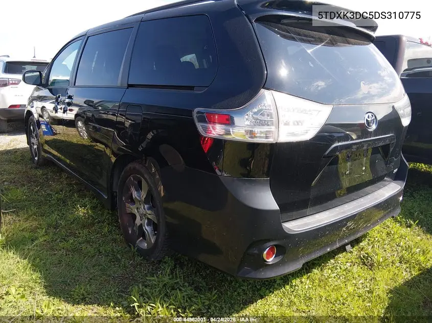 5TDXK3DC5DS310775 2013 Toyota Sienna Se 8 Passenger