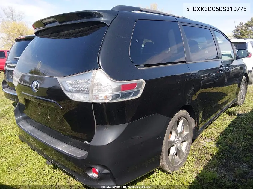 5TDXK3DC5DS310775 2013 Toyota Sienna Se 8 Passenger