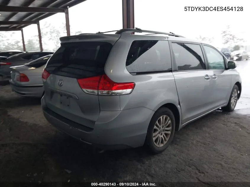 5TDYK3DC4ES454128 2014 Toyota Sienna Xle V6 8 Passenger