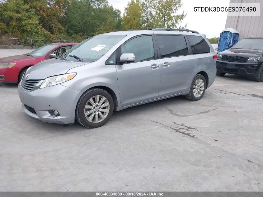 5TDDK3DC6ES076490 2014 Toyota Sienna Limited 7 Passenger