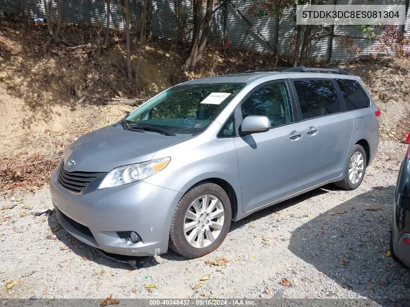 5TDDK3DC8ES081304 2014 Toyota Sienna Xle 7 Passenger