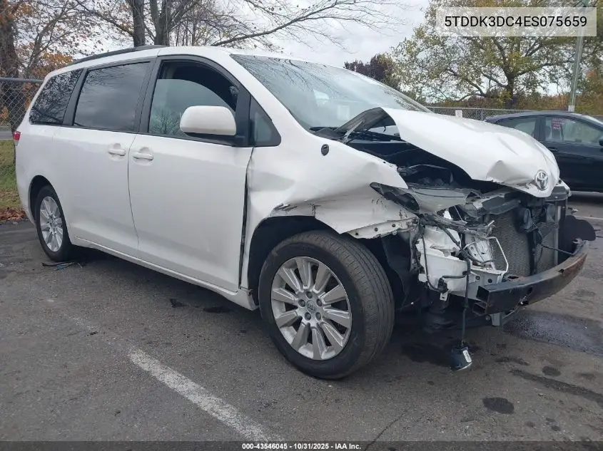 5TDDK3DC4ES075659 2014 Toyota Sienna Xle 7 Passenger