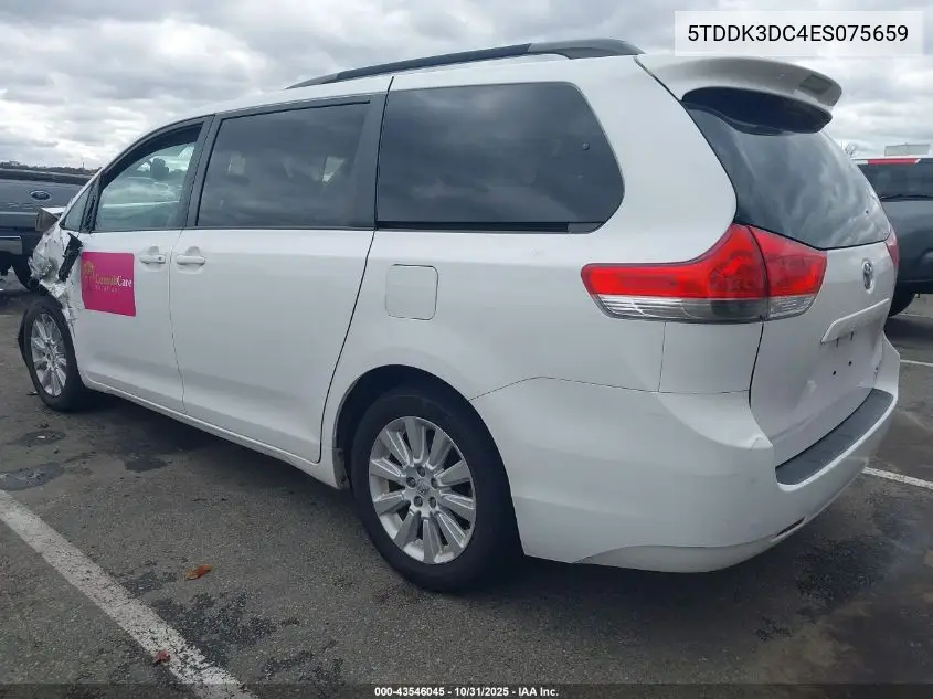 5TDDK3DC4ES075659 2014 Toyota Sienna Xle 7 Passenger