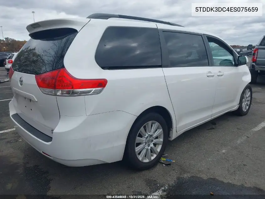 5TDDK3DC4ES075659 2014 Toyota Sienna Xle 7 Passenger