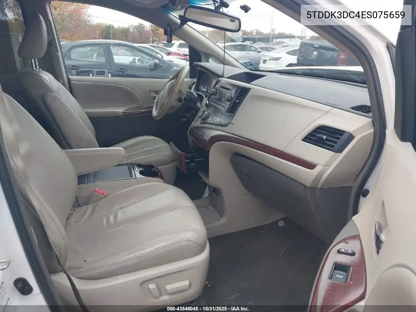 5TDDK3DC4ES075659 2014 Toyota Sienna Xle 7 Passenger