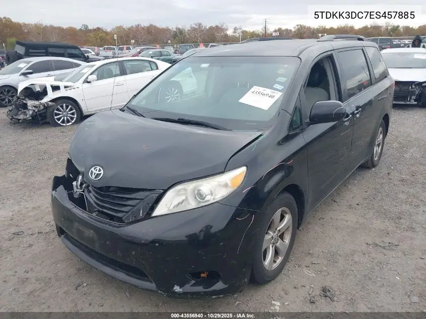 5TDKK3DC7ES457885 2014 Toyota Sienna Le V6 8 Passenger