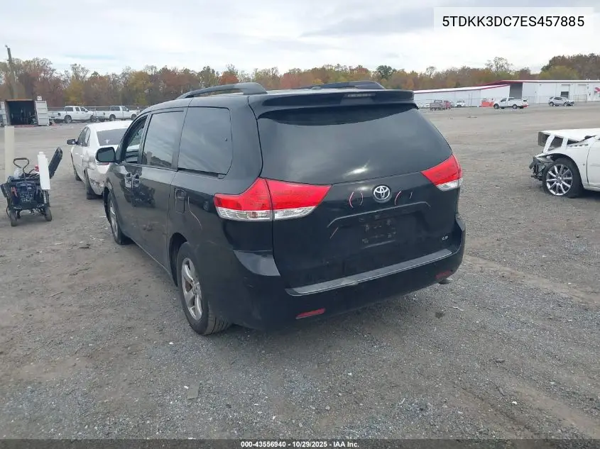 5TDKK3DC7ES457885 2014 Toyota Sienna Le V6 8 Passenger