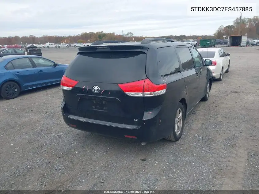 5TDKK3DC7ES457885 2014 Toyota Sienna Le V6 8 Passenger