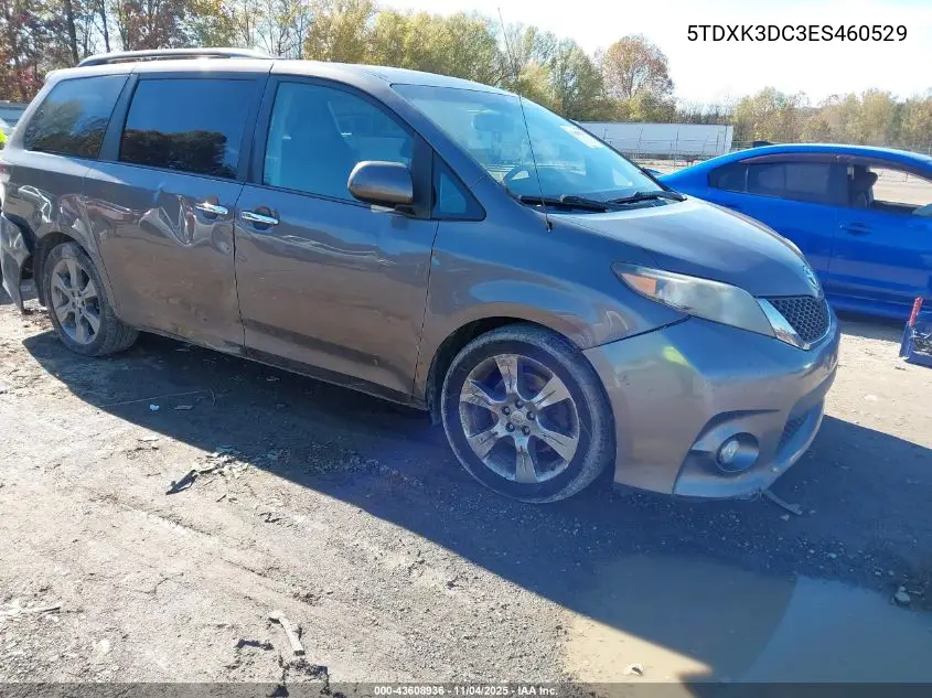 5TDXK3DC3ES460529 2014 Toyota Sienna Se 8 Passenger