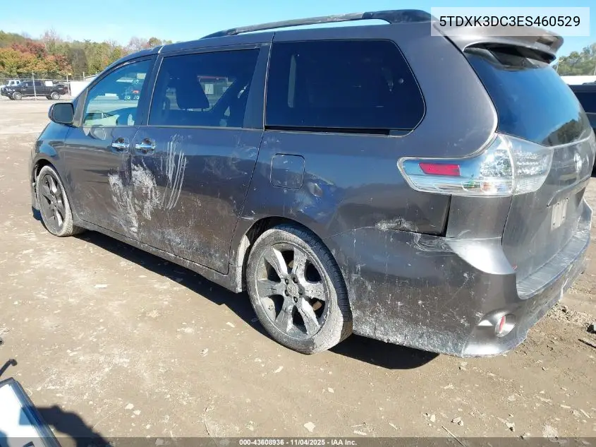 5TDXK3DC3ES460529 2014 Toyota Sienna Se 8 Passenger