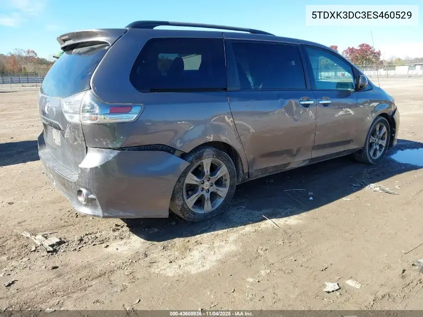 5TDXK3DC3ES460529 2014 Toyota Sienna Se 8 Passenger