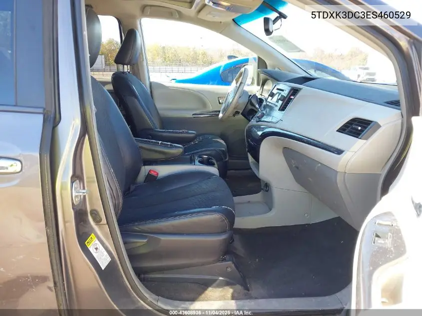 5TDXK3DC3ES460529 2014 Toyota Sienna Se 8 Passenger