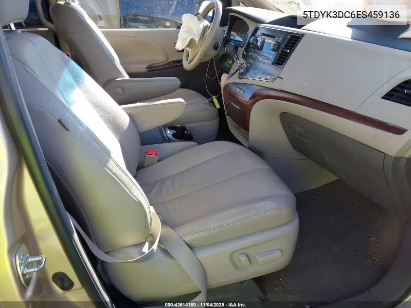 5TDYK3DC6ES459136 2014 Toyota Sienna Xle V6 8 Passenger