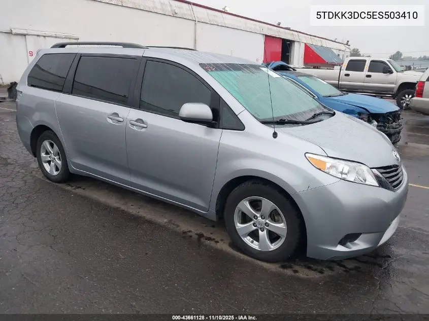5TDKK3DC5ES503410 2014 Toyota Sienna Le V6 8 Passenger