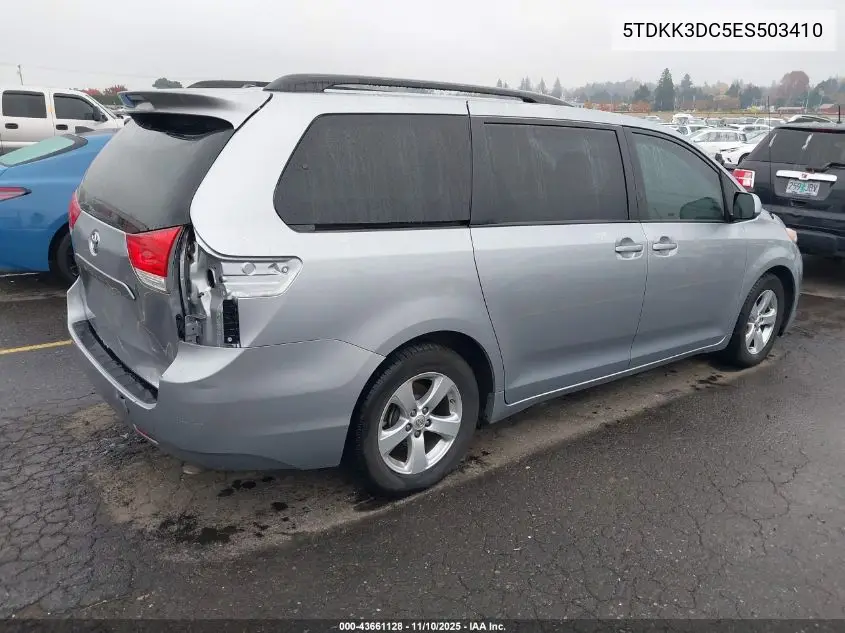 5TDKK3DC5ES503410 2014 Toyota Sienna Le V6 8 Passenger