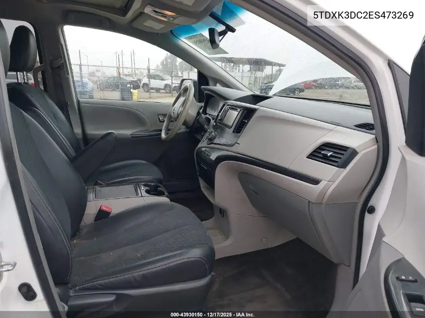 5TDXK3DC2ES473269 2014 Toyota Sienna Se 8 Passenger