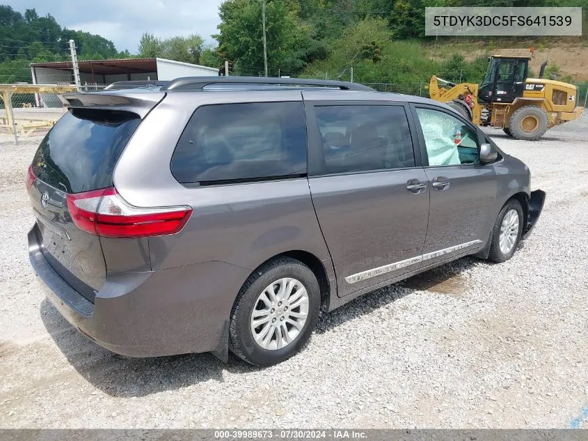 5TDYK3DC5FS641539 2015 Toyota Sienna Xle Premium 8 Passenger