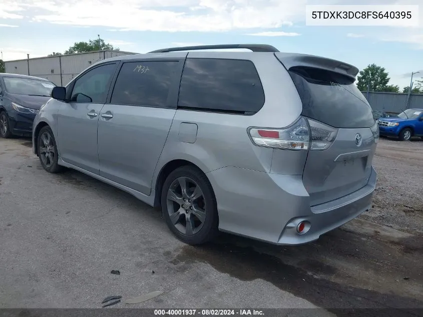 5TDXK3DC8FS640395 2015 Toyota Sienna Se 8 Passenger/Se Premium 8 Passenger