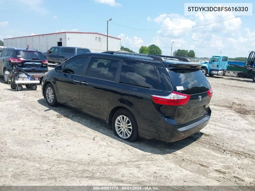 5TDYK3DC8FS616330 2015 Toyota Sienna Xle 8 Passenger