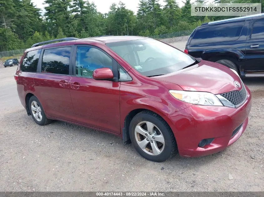 5TDKK3DC1FS552914 2015 Toyota Sienna Le 8 Passenger