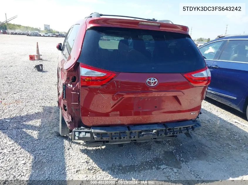 5TDYK3DC3FS643242 2015 Toyota Sienna Xle Premium 8 Passenger