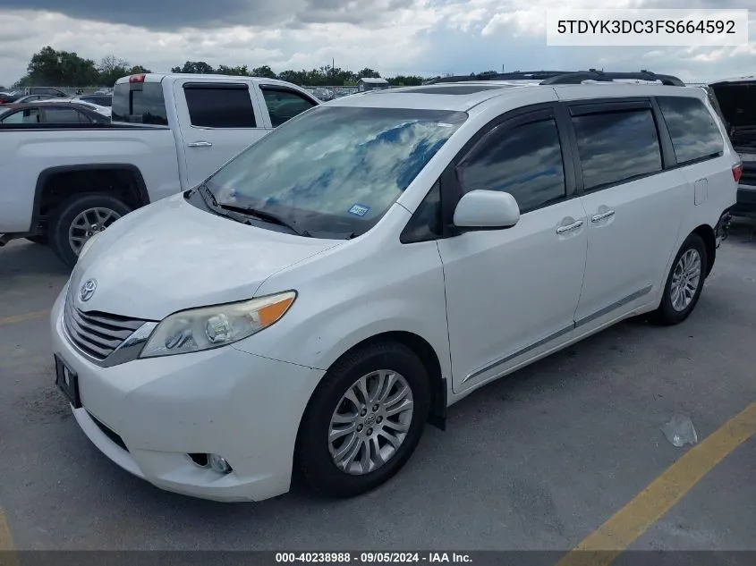 5TDYK3DC3FS664592 2015 Toyota Sienna Xle 8 Passenger