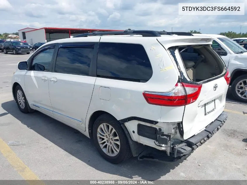 5TDYK3DC3FS664592 2015 Toyota Sienna Xle 8 Passenger