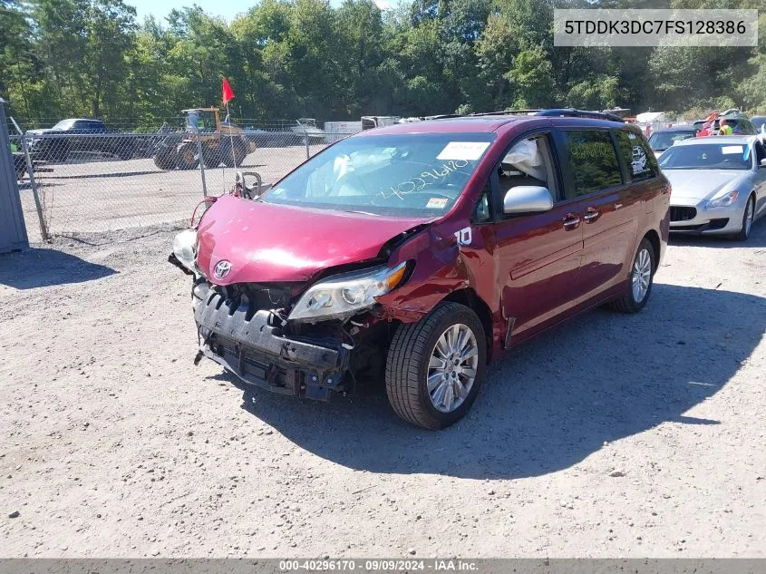 5TDDK3DC7FS128386 2015 Toyota Sienna Xle Premium 7 Passenger