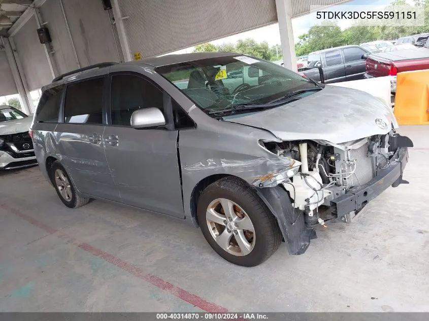 5TDKK3DC5FS591151 2015 Toyota Sienna Le 8 Passenger