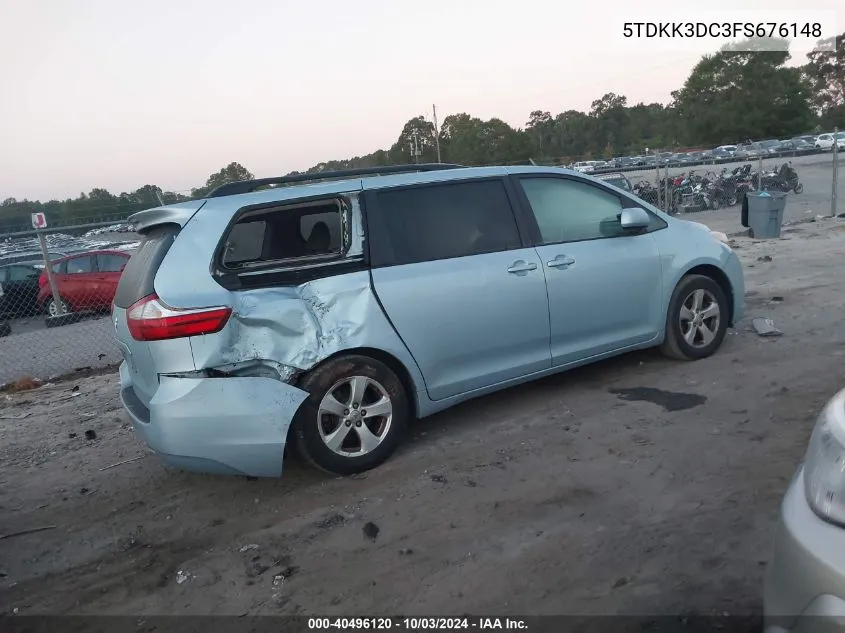 5TDKK3DC3FS676148 2015 Toyota Sienna Le/Le 8 Passenger