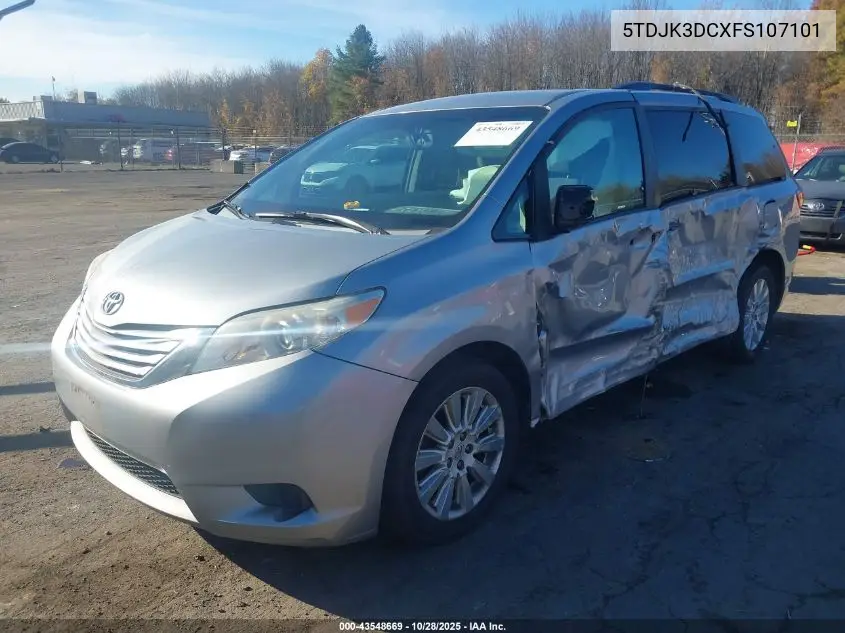 5TDJK3DCXFS107101 2015 Toyota Sienna Le 7 Passenger