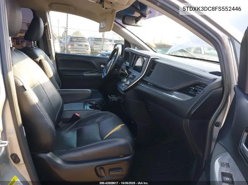 5TDXK3DC8FS552446 2015 Toyota Sienna Se 8 Passenger