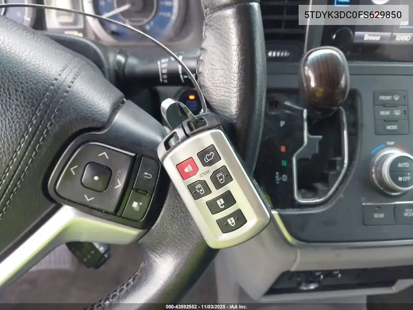 5TDYK3DC0FS629850 2015 Toyota Sienna Xle 8 Passenger