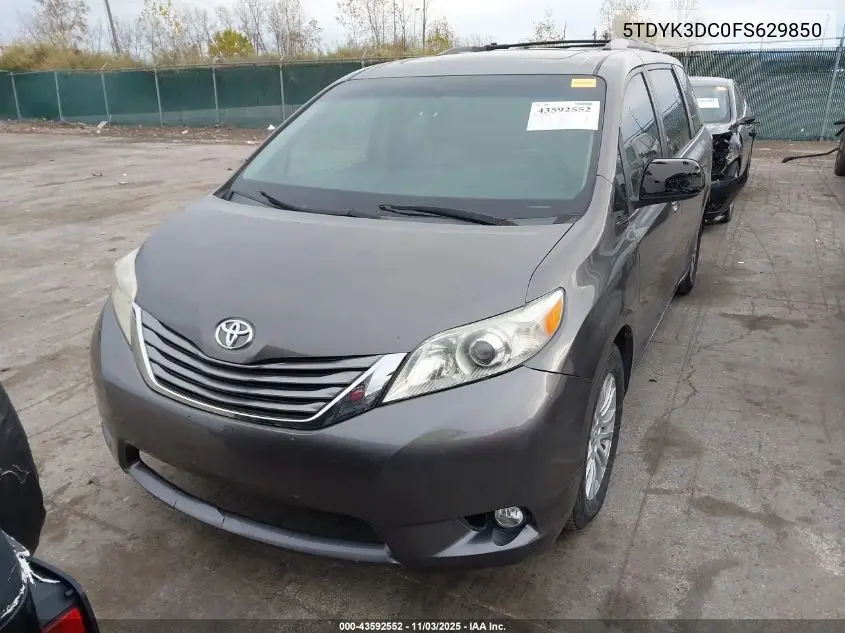 5TDYK3DC0FS629850 2015 Toyota Sienna Xle 8 Passenger