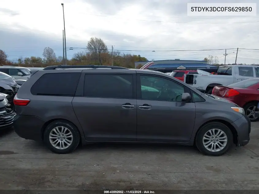 5TDYK3DC0FS629850 2015 Toyota Sienna Xle 8 Passenger