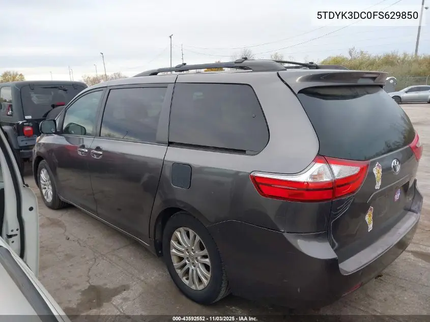5TDYK3DC0FS629850 2015 Toyota Sienna Xle 8 Passenger