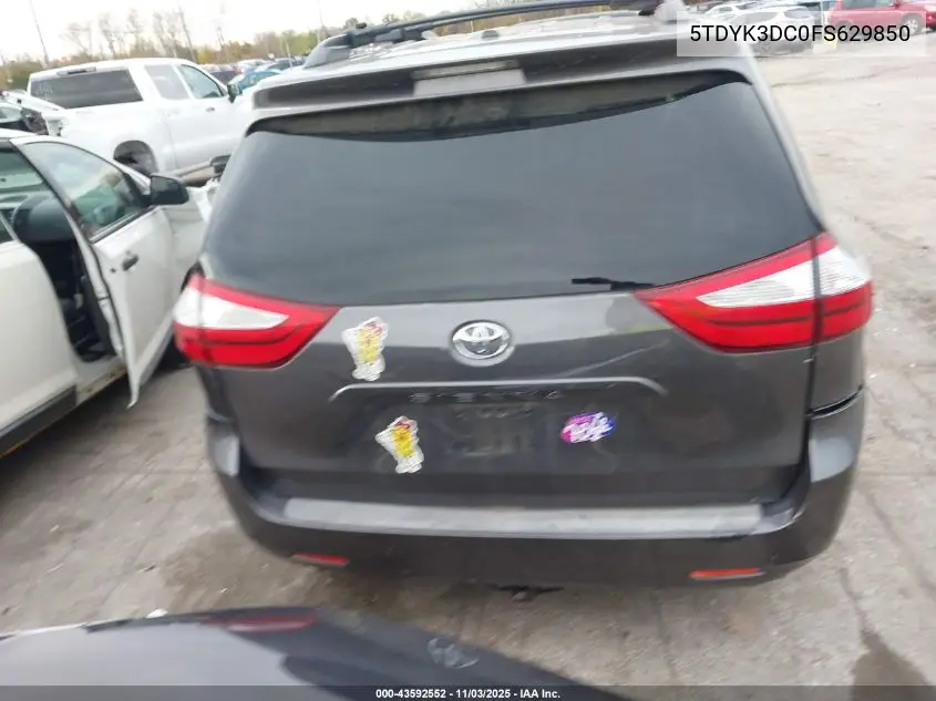 5TDYK3DC0FS629850 2015 Toyota Sienna Xle 8 Passenger