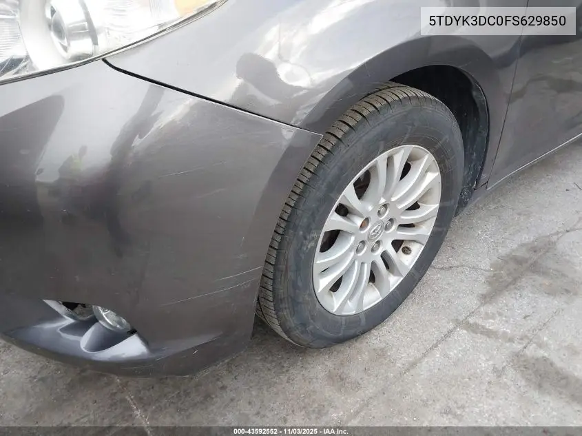 5TDYK3DC0FS629850 2015 Toyota Sienna Xle 8 Passenger