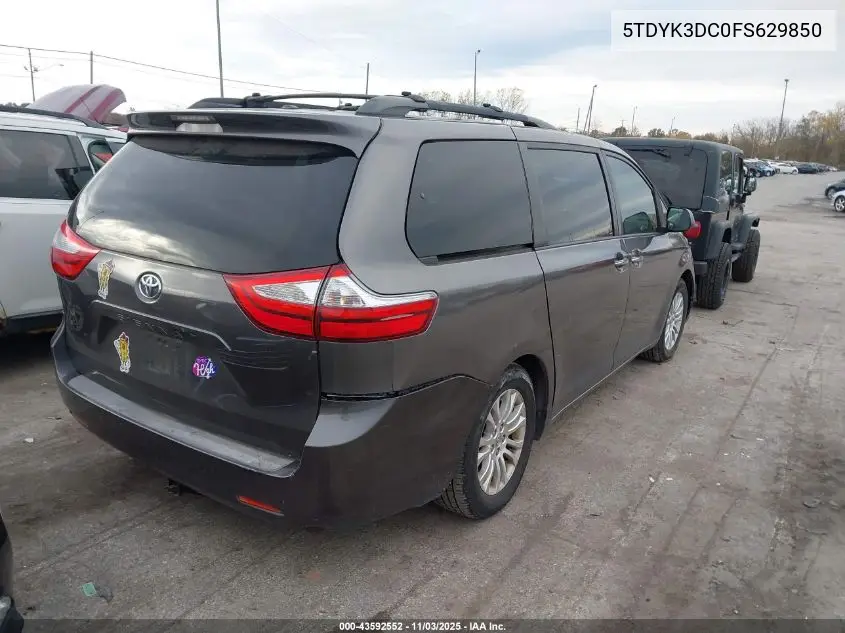 5TDYK3DC0FS629850 2015 Toyota Sienna Xle 8 Passenger