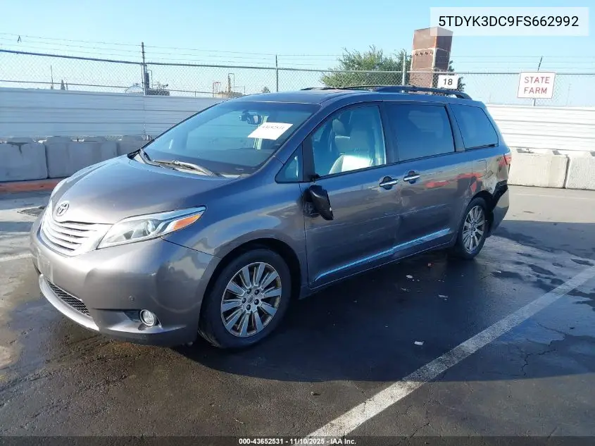 5TDYK3DC9FS662992 2015 Toyota Sienna Limited Premium 7 Passenger
