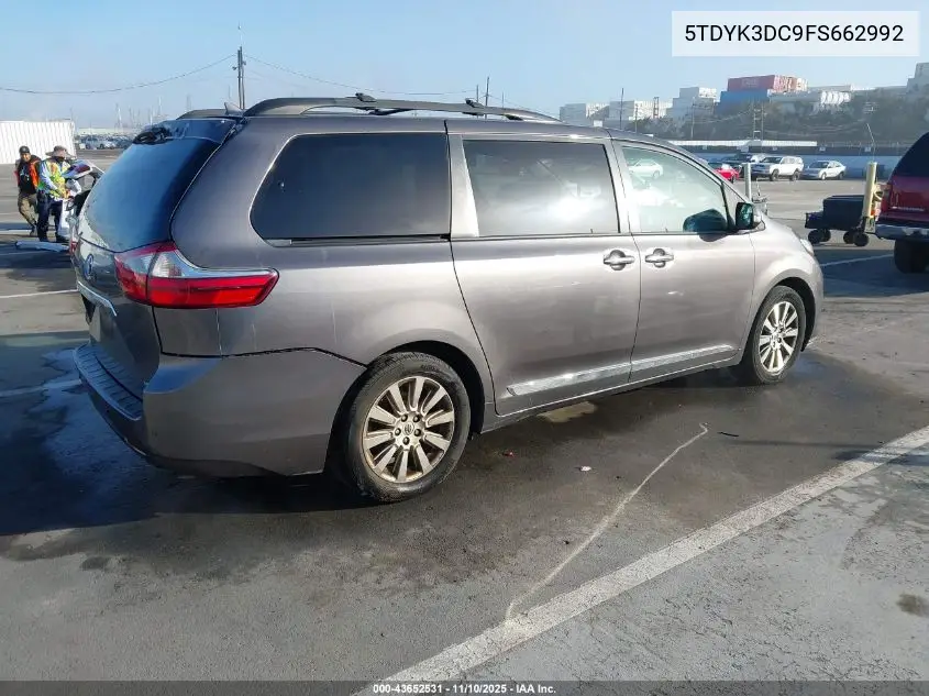 5TDYK3DC9FS662992 2015 Toyota Sienna Limited Premium 7 Passenger