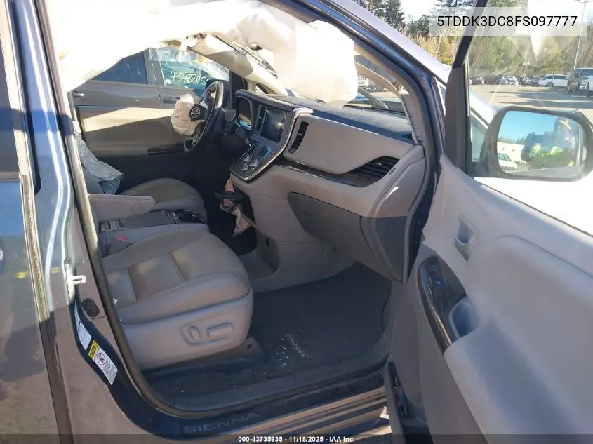 5TDDK3DC8FS097777 2015 Toyota Sienna Xle 7 Passenger