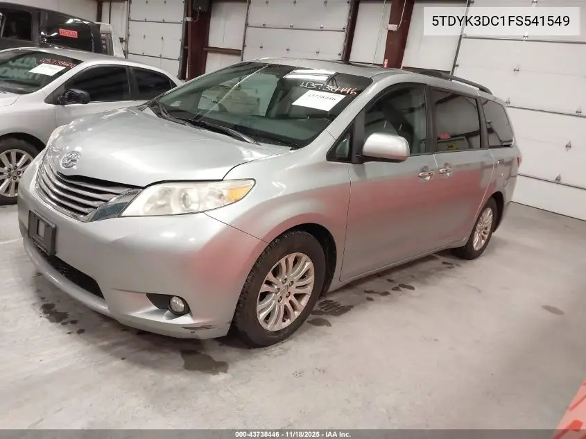 5TDYK3DC1FS541549 2015 Toyota Sienna Xle 8 Passenger