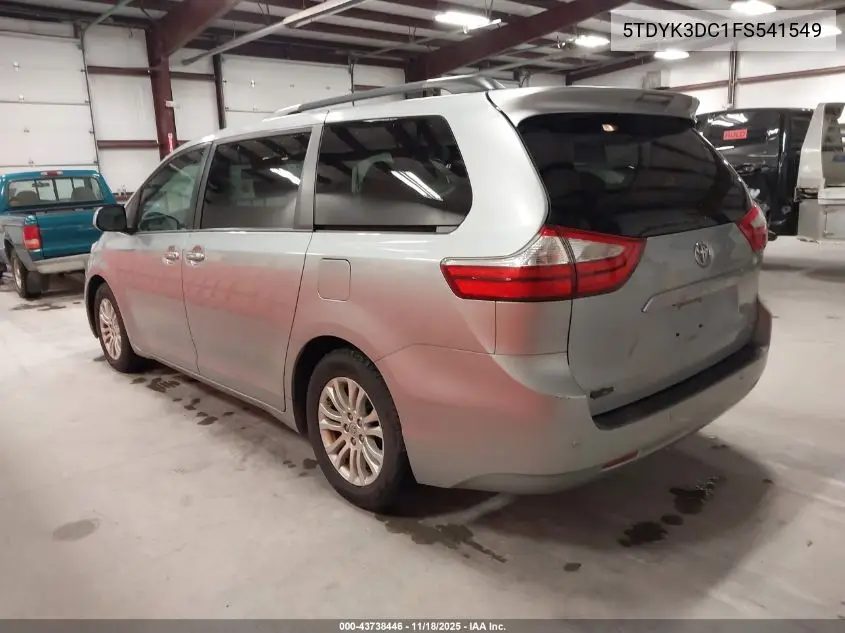 5TDYK3DC1FS541549 2015 Toyota Sienna Xle 8 Passenger