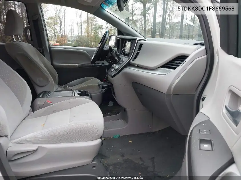 5TDKK3DC1FS669568 2015 Toyota Sienna Le 8 Passenger