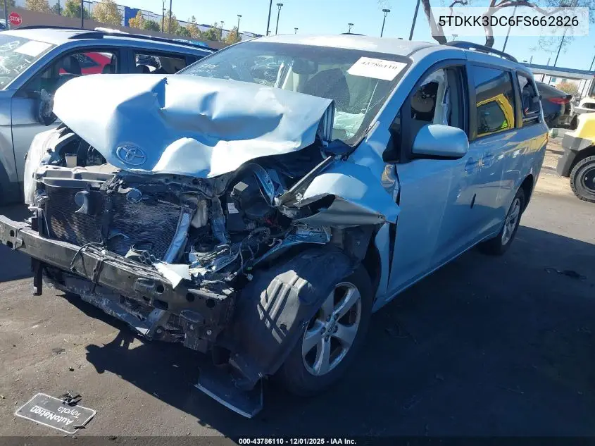 5TDKK3DC6FS662826 2015 Toyota Sienna Le 8 Passenger