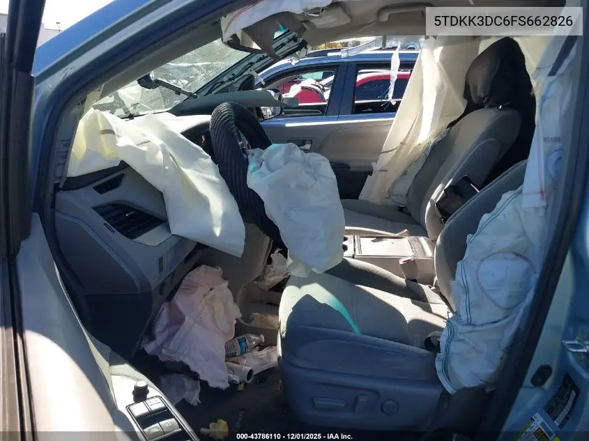 5TDKK3DC6FS662826 2015 Toyota Sienna Le 8 Passenger