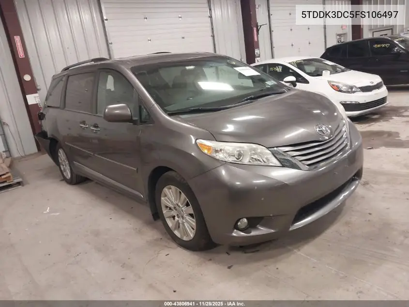 5TDDK3DC5FS106497 2015 Toyota Sienna Xle 7 Passenger